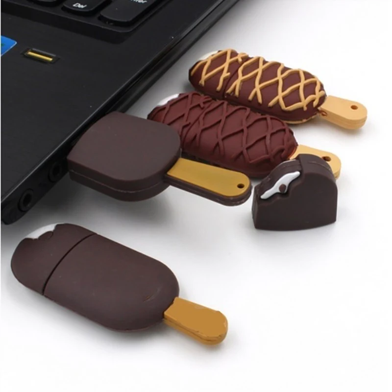 Шоколадная модель usb флеш-накопитель 64 ГБ 32 ГБ 16 ГБ 8 ГБ флеш-накопитель 3,0 Мини Портативный 128 Гб карта памяти Флешка для хранения флэш-диск