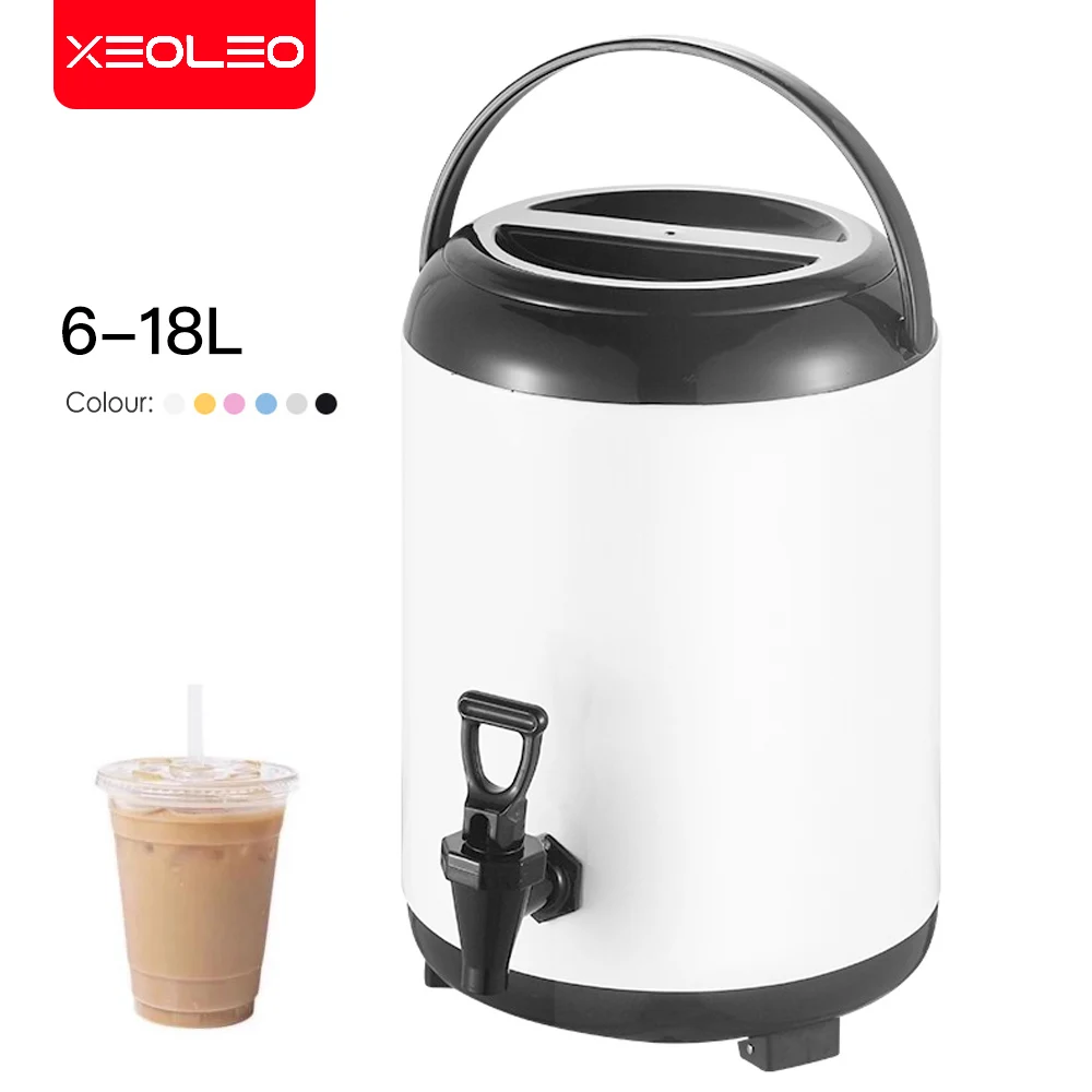

XEOLEO Insulation barrel 10L White Milk tea Bucket for keep warm/cold Bubble tea Insulation preservation for 4 hours