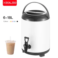 xeoleo insulation barrel 10l white milk tea bucket for keep warmcold bubble tea insulation preservation for 4 hours