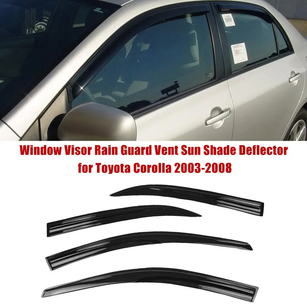 

For Toyota Corolla 2003-2008 Window Visor Awnings Shelters Vent Shades Sun Rain Deflector Guard Auto Accessories 4PCS