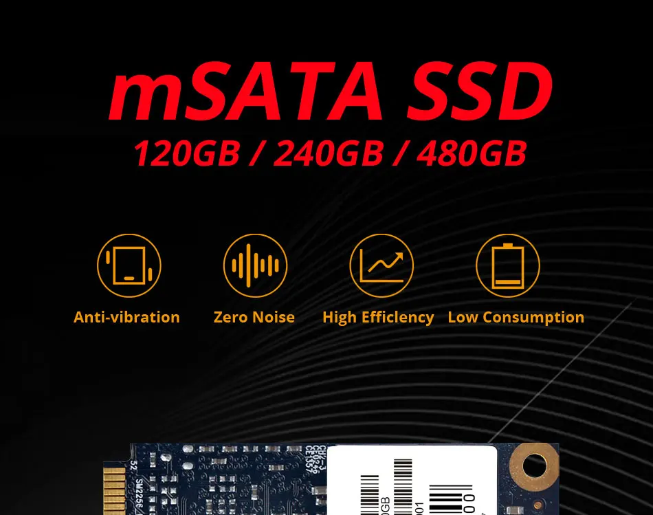Asenno msata SSD 120 ГБ 480 ГБ Внутренний твердотельный диск SSD msata 240 ГБ HDD SATA для ноутбука hp