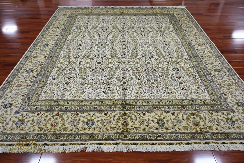 Beste 8 'X 10' Classic Handgeknoopte Oosterse Zijde Tapijt Turkije Ontwerpen Zijden Tapijten