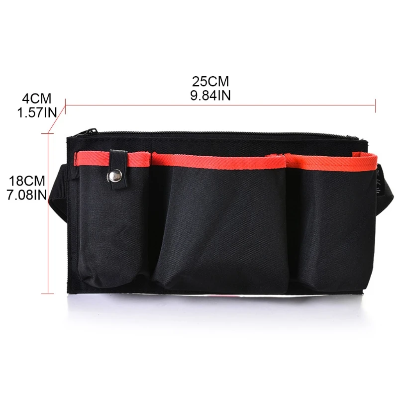 

Portable Men Gardening Tool Waist Bag Fanny Pack Pouch Adjustable Belt Multi Pockets of Different Sizes and Depth