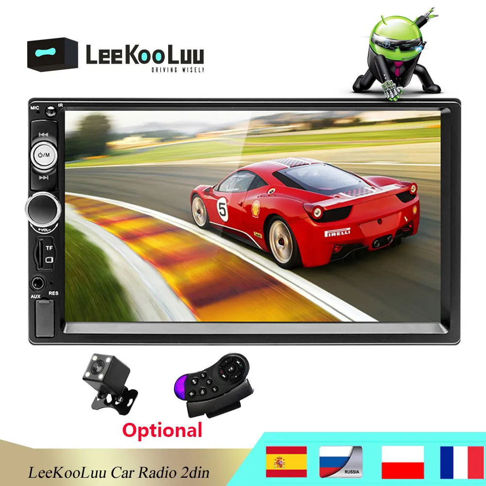 

LeeKooLuu 2 Din Car Radio 7" Autoradio Multimedia MP5 Player Auto Audio Bluetooth USB TF FM Android Mirrorlink 2Din universal