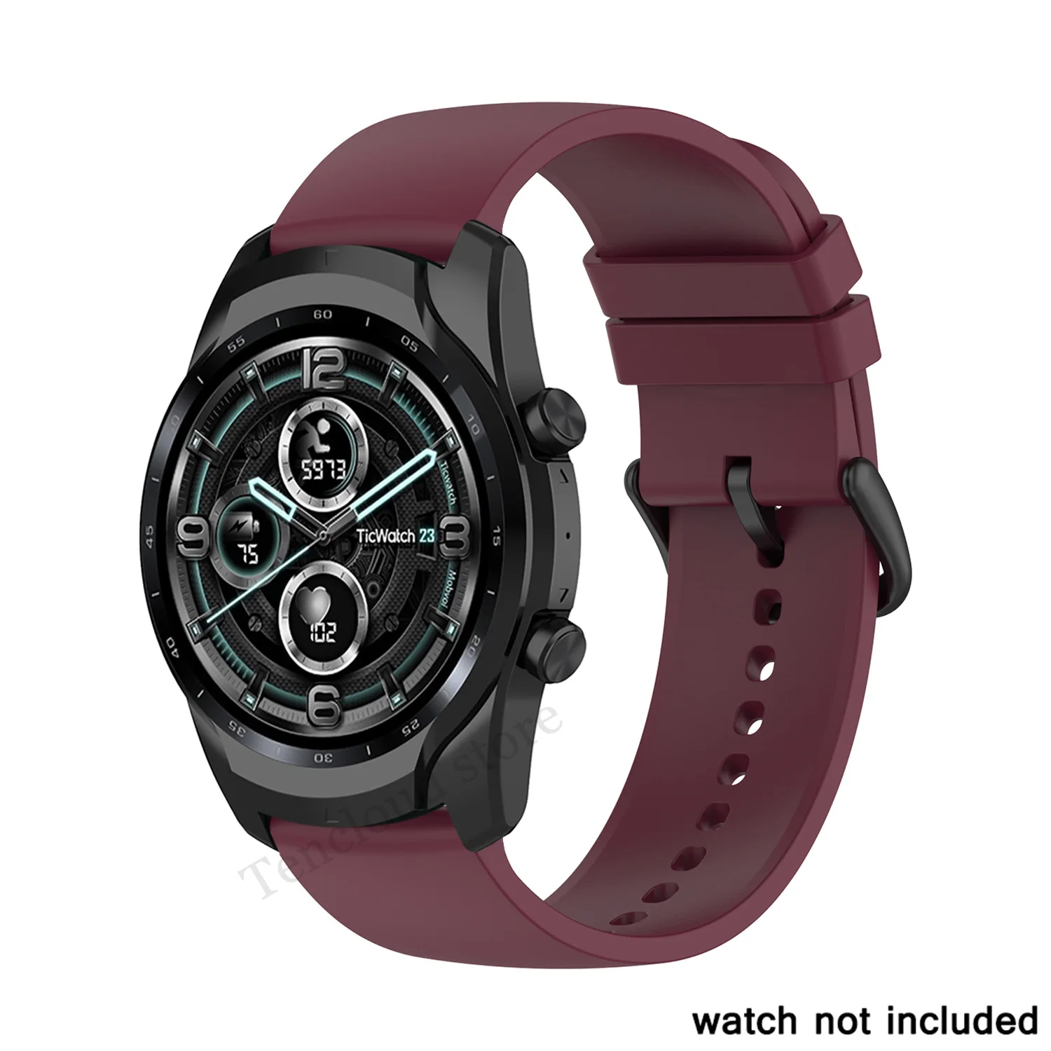 Ремешок силиконовый для Ticwatch Pro 3 сменный спортивный браслет с GPS E3 E 4G/LTE |