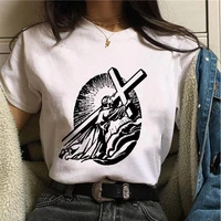2021 womens t shirt jesus picture printed art unisex t shirt harajuku leisure streetwear female funny casual clothing tshirt