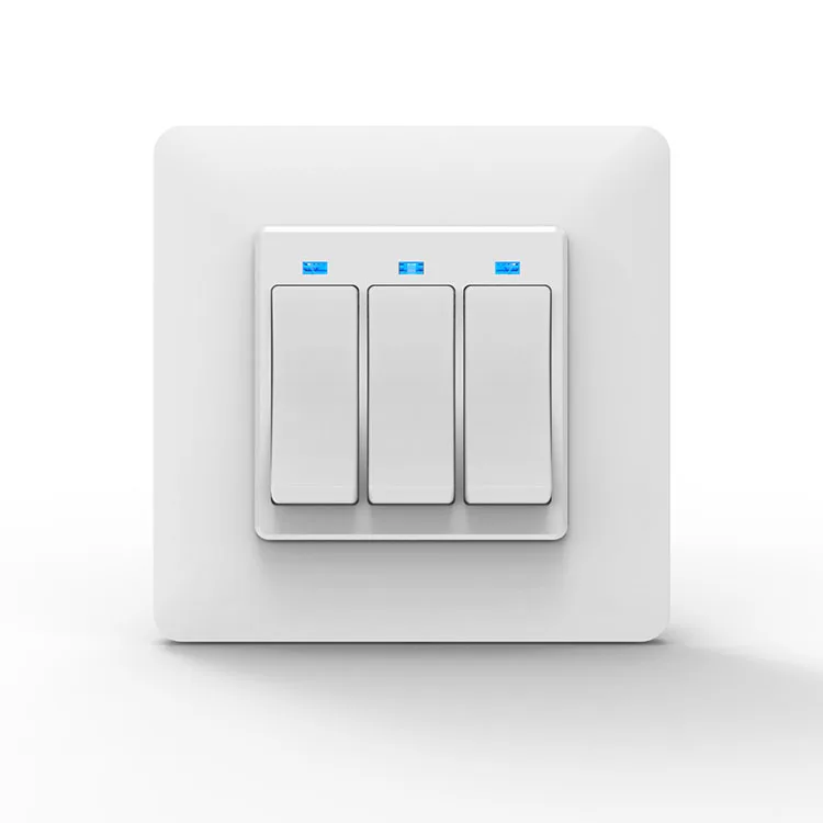 3 Gang White Switch WiFi DE Smart кнопочный переключатель, 3 комплекта, съемный и съемный, приложение Smart Life Tuya, пульт дистанционного управления, работает с Alexa Google Home - Цвет: 3 Gang White Switch