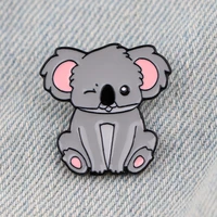 yq820 cute koala animal enamel pin trendy brooches for denim clothes cartoon icons bags coat badge collection jewelry kids gift