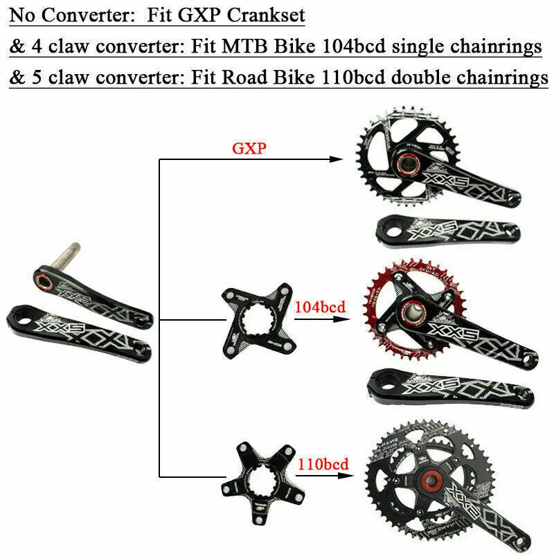BDSNAIL узкая широкая цепь MTB GXP 170 мм Кривошип дорожный велосипед горный 34 40T подходит