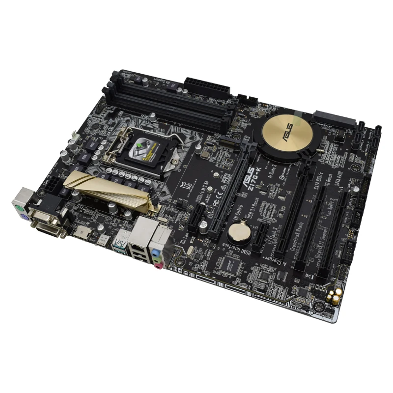 asus z170 k desktop intel z170 lga 1151 motherboard ddr4 64gb pci e 3 0 support core i3 i5 i7 processor dvi usb3 1 sata iii atx free global shipping