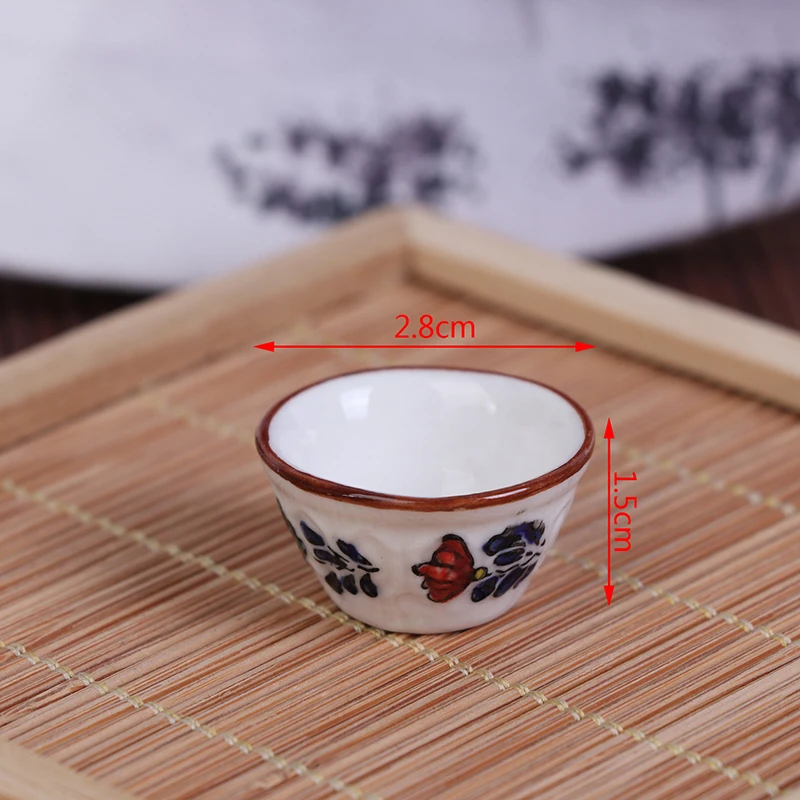 1 шт. 1:12 миниатюрная керамическая посуда для кукольного домика миска риса блюда