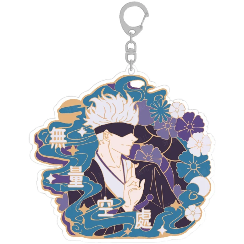 

Hot Anime Jujutsu Kaisen Gojo Satoru Kimono Series Keychain Cute Acrylic Pendant Keyring Cartoon Itabag Decor Toy Student Gifts
