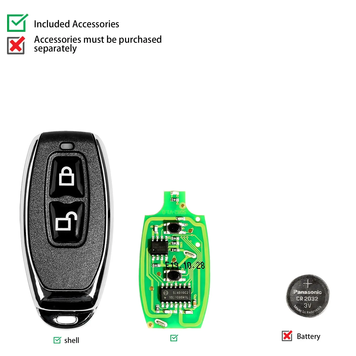 

Xhorse XKGD12EN Wire Remote Key Garage Door English Version