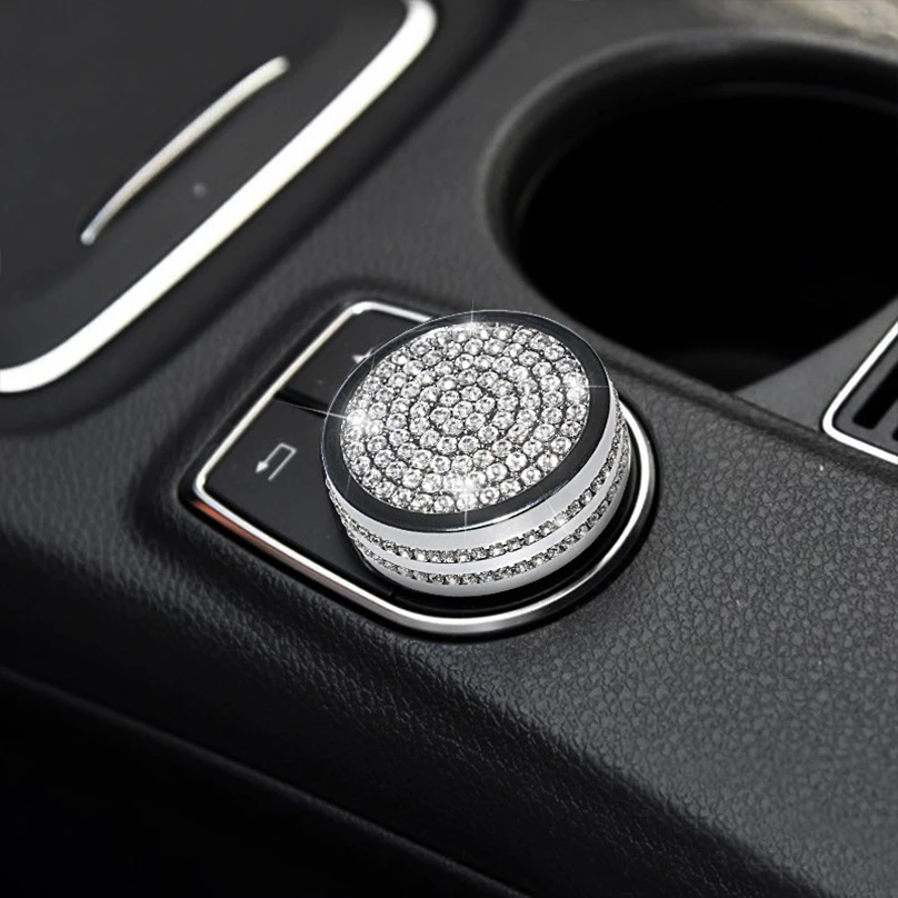 Алмазная Автомобильная центральная консоль мультимедийная Кнопка украшения
