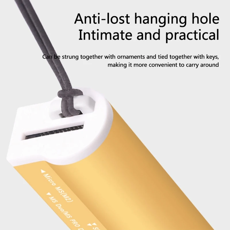 

Multi Card Reader Super Fast External SD TF M2 MS Card Reader for 4 Cards Simultaneously Memory Card Adapter