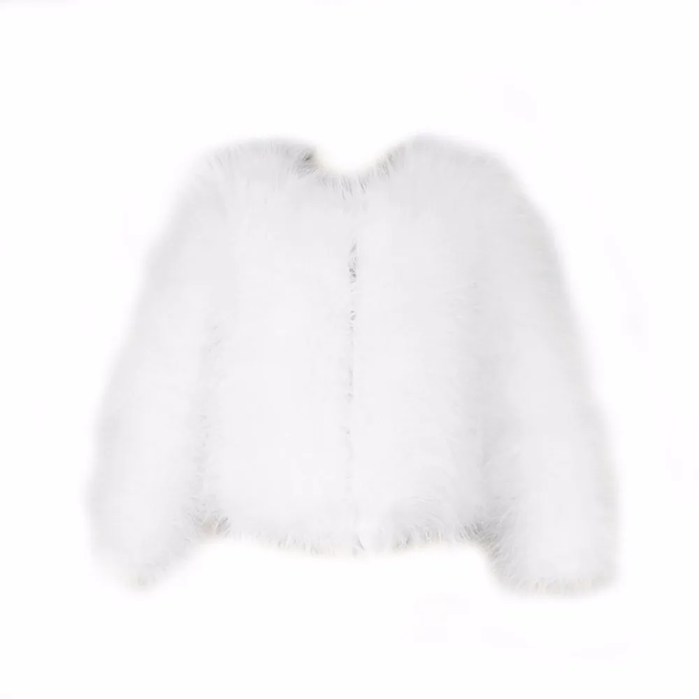 

Winter Faux Fur Coat Women Long Sleeve Chic Warm Short Style Fur Jacket Womens Fake Outwear Ladies 3XL F3