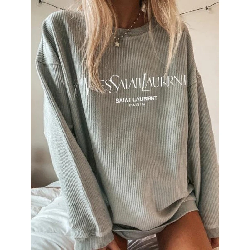 

YICIYA 2021 Stylish Streetwear Tshirt OL Clothe Sport Girls Printed Letter Funny T-Shirt Casual Pullovers Long Sleeve Shirt Wome