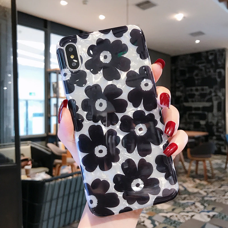 Чехол для телефона Wixcen с цветочным рисунком Iphone X Xs Max блестящий Цветочный Мягкий