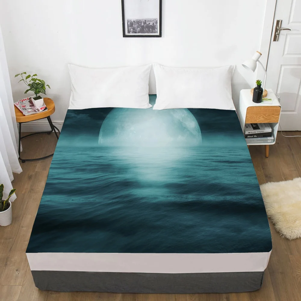

Постельное белье 3D на резинке, постельное белье 1 шт. 160x20 0/200x200, наматрасник, постельное белье, постельное белье, красивое постельное белье ...