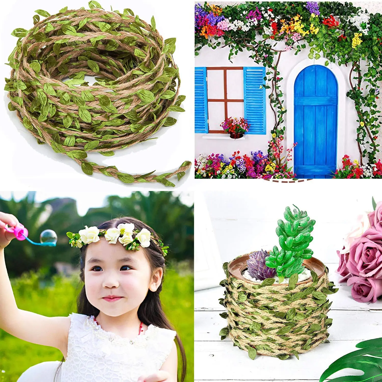 Лента Джутовая с цветными листьями 10 м|Ленты для шитья| |