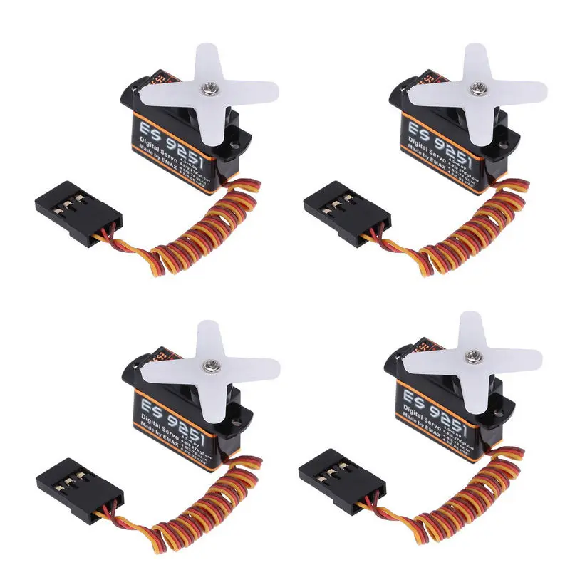 

4Pc Emax ES9251 2.5g Digital Torque 4.8v: 0.27 kg.cm for rc airplane