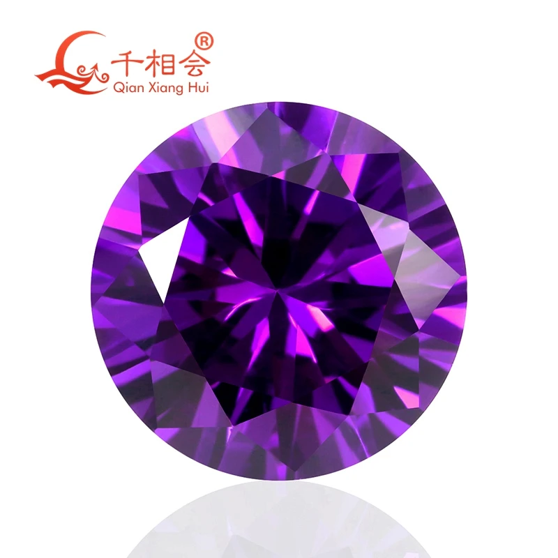 

2.6mm to 6mm round shape brillion cut various colors cubic zirconia loose cz stone