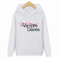 2021 women hooded sweatshirts the vampire diaries hoodies tv series solid color print streetwear hoodie pullover tops coat