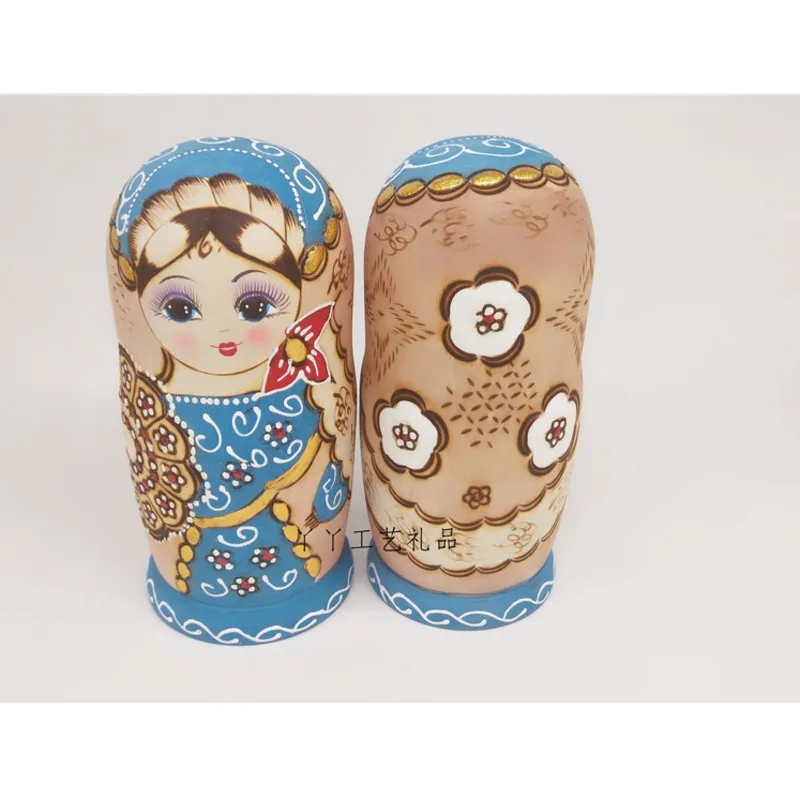 

7pcs Russian Dolls Matryoshka Wooden Classic Colourful Flower Pure Handwork Nesting Hand Paint Toys for Kid Xmas Gifts