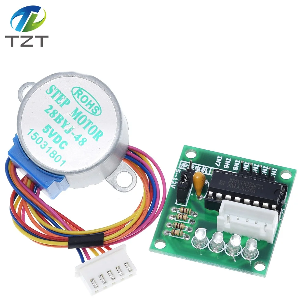 1 лот 28BYJ 48 5V 4 фазный шаговый двигатель + Драйвер платы ULN2003 для Arduino драйвер
