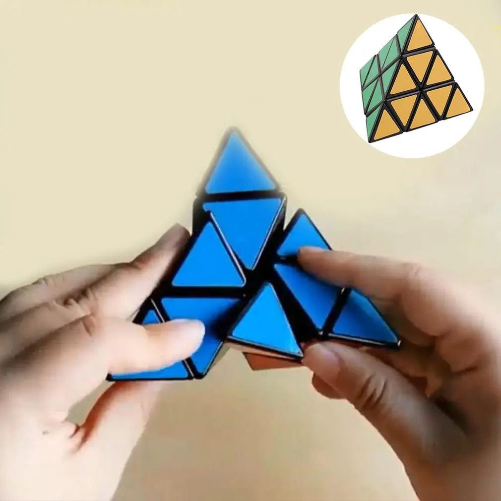 

Fashion Pyramid Triangle Speed Cube Block Magic Game Educational Toy Gifts New Hot!