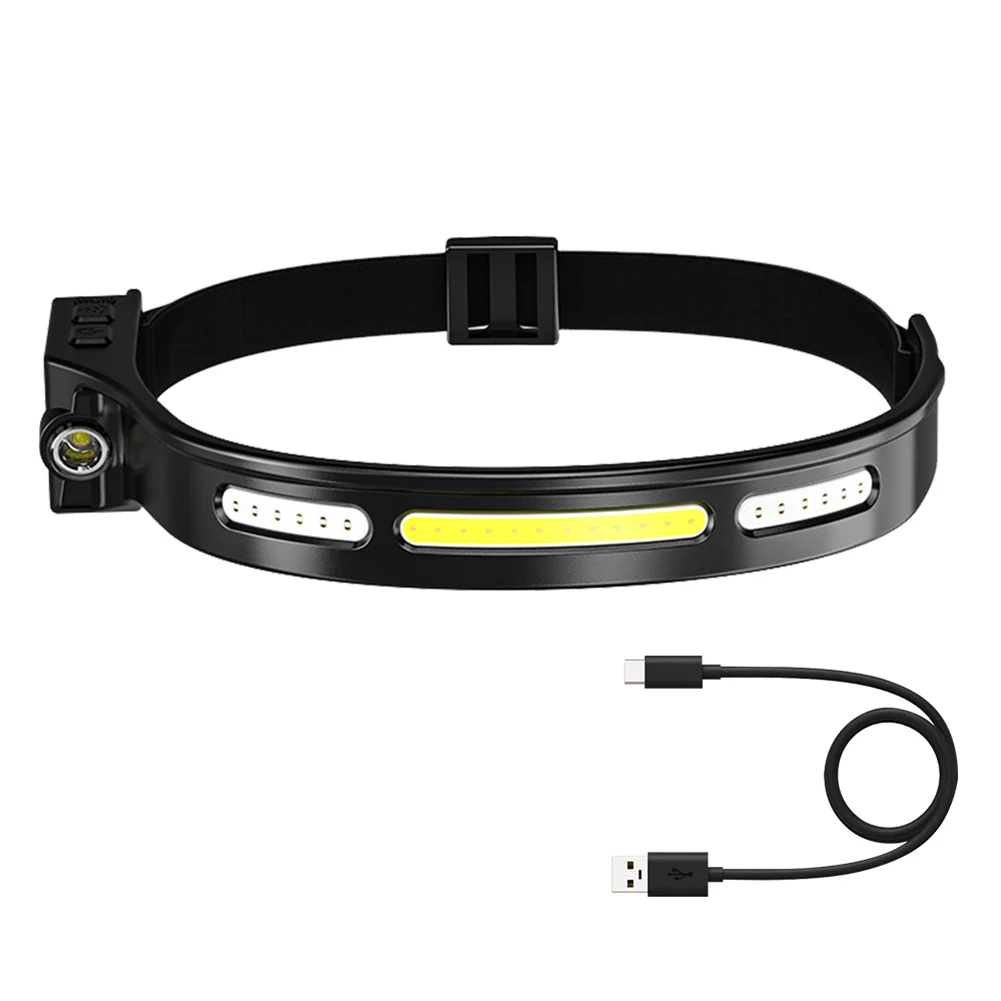 

XPG+COB LED Portable Floodlight Headlight USB Rechargeable Fishing Headlamp Headlight Torch Camping Light Waterproof Work Lamp