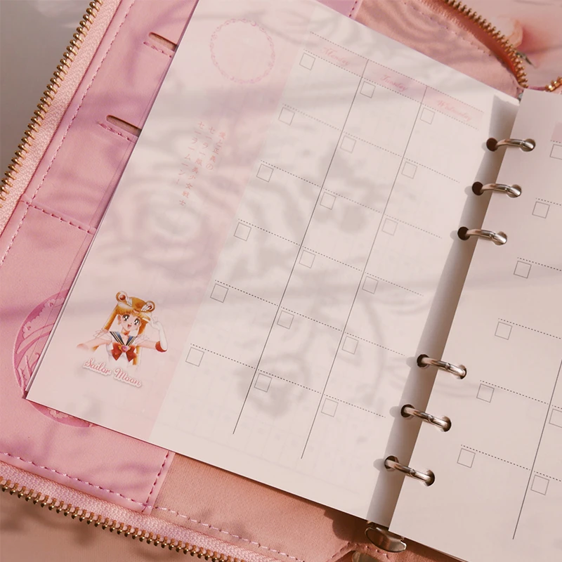 Аниме Фигурка Милая луна кожаный ежедневник на молнии ежемесячный недельный