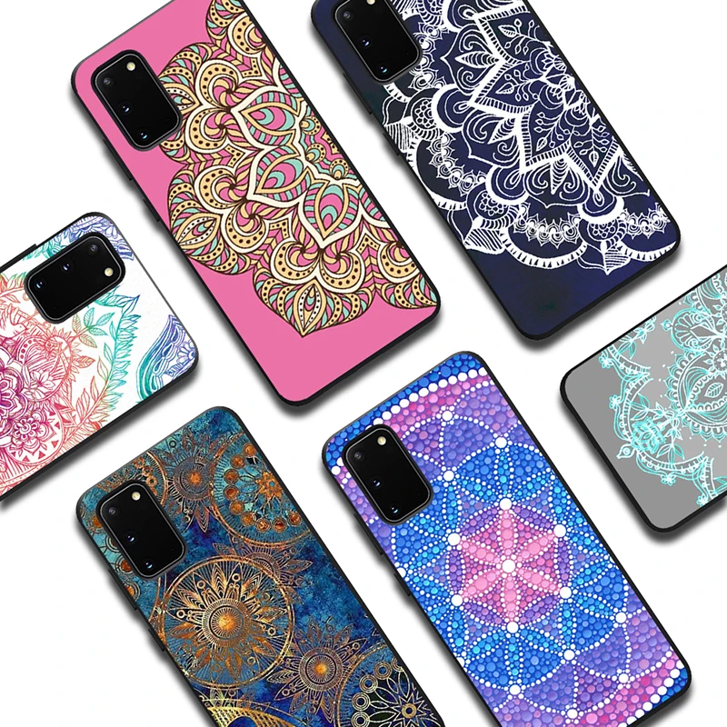  Mandala Case for Samsung Galaxy S21 A51 A50 A71 A52 A72 S20 A21S A12 A70 S10 S9 S8 S10e FE Note 20 10 Lite Plus Ultra TPU