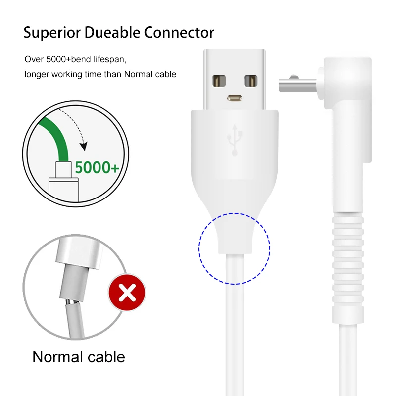 Ddaian Micro USB Кабельный кронштейн зарядный кабель 90 градусов локоть для LG samsung Daoge мобильный телефон быстрое зарядное устройство