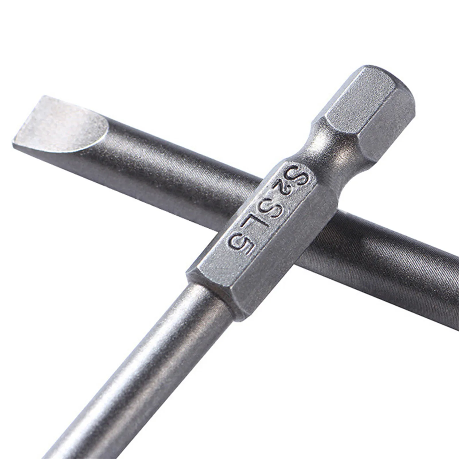 

4/6pcs Screwdrivers Bits Kits Alloy Steel Magnetic Flat Head Slotted Tip Slotted 50mm/100mm 0.25Inch Hex Shank Shape Screwdriver