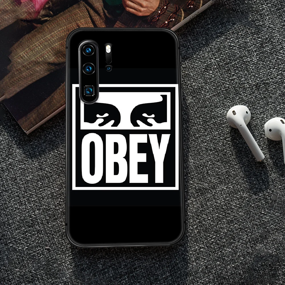 

fashion trend Brand obeys Phone Case For Huawei P Mate 10 20 30 40 Lite Pro smart Z 2019 nova 5t black Etui Luxury Waterproof