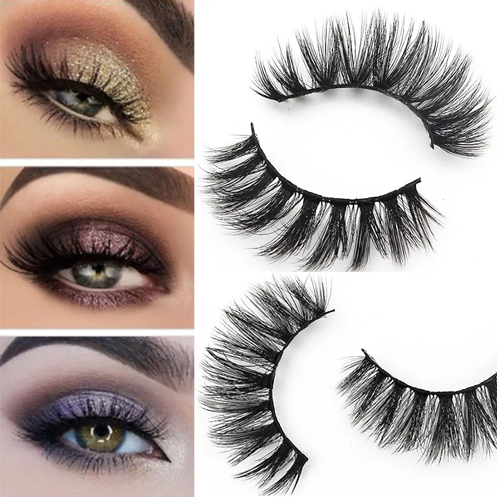 4 пары натуральные накладные Искусственные ресницы длинный макияж 3d норковые