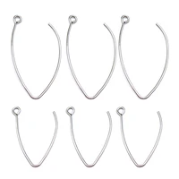100pcslot 0 840mm0 830mm silver stainless steel plated earring hooks kidney earring ear wires findings diy jewelry making