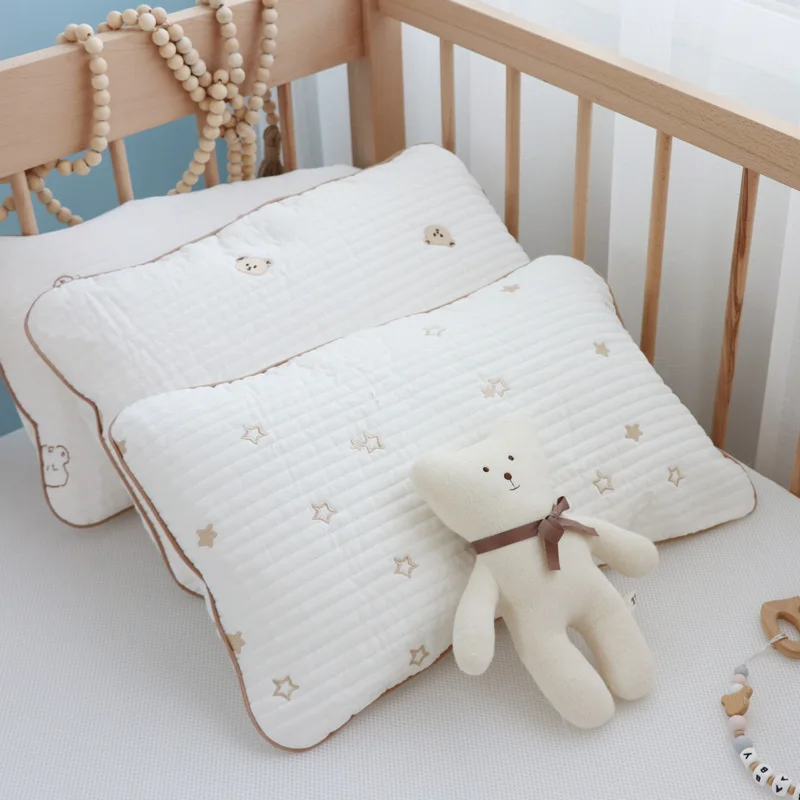 Almohada de algod&oacute;n bordada para beb&eacute;, ropa de cama para reci&eacute;n nacido, 30x50CM-4