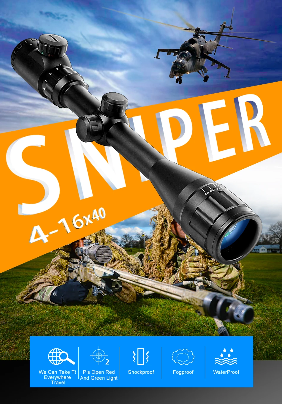 B BESTSIGHT 4-16X40 AOE оптика Riflescope красный и зеленый свет прицел снайперской винтовки снаряжение для охоты прицелы страйкбол винтовка