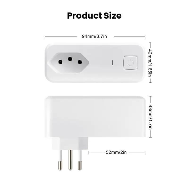 

Tuya Smart Power Socket WiFi Remote Control Outlet Home Office Wireless Voice Control Power Socket Brazil Plug for Google Home