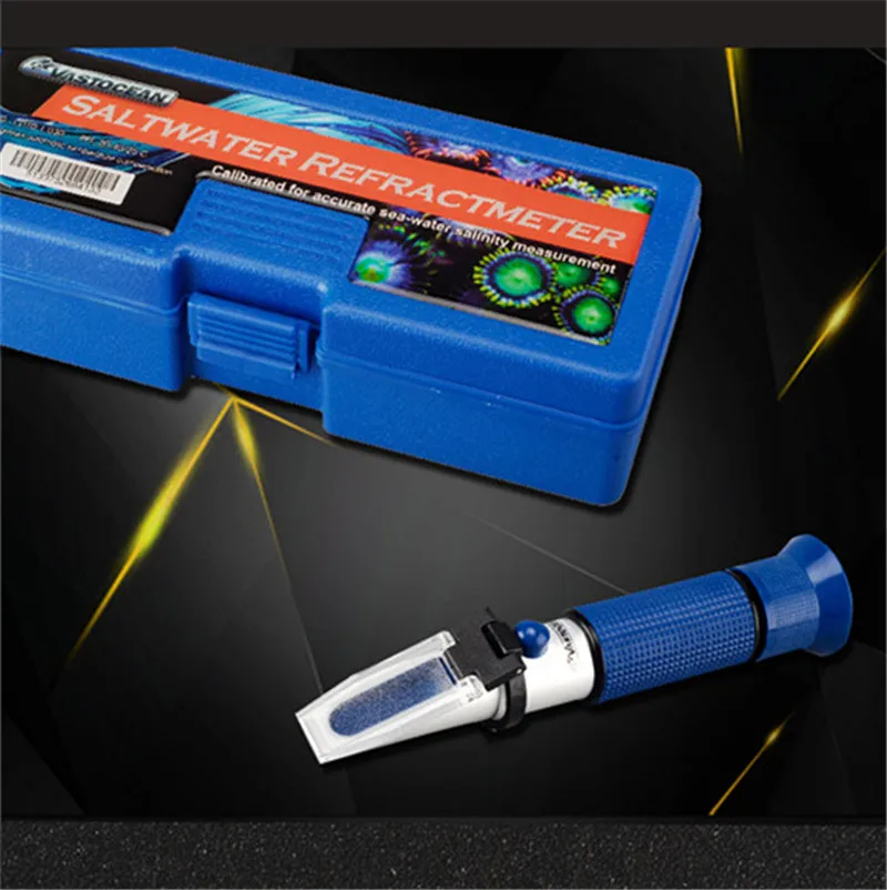 

Seawater optical hydrometer Salinity meter Applicable for sea fish tank Warm complement black blue