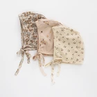 Детская хлопковая шапка с принтом, мягкая детская шапка с принтом, шапка для маленьких девочек, уличная шляпа от солнца, летняя унисекс фотореквизит