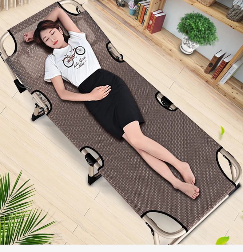 

Breathable Folding Bed Single Bed Siesta Bed Bed Chair Bed Office Accompanying Bed Camp Bed Simple Bed