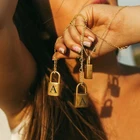 Ожерелье с инициалами для женщин, из нержавеющей стали, с замком, с буквами, чокер, ожерелье, аксессуары, ювелирные изделия, подарок, колье, бижутерия, женское ожерелье BFF
