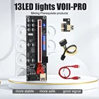 1-10 шт. PCIE Riser 011 V011 Pro PCI-E PCI E Express Card GPU 1X к X16 6pin адаптер кабель для майнинга для видеокарты супер тип