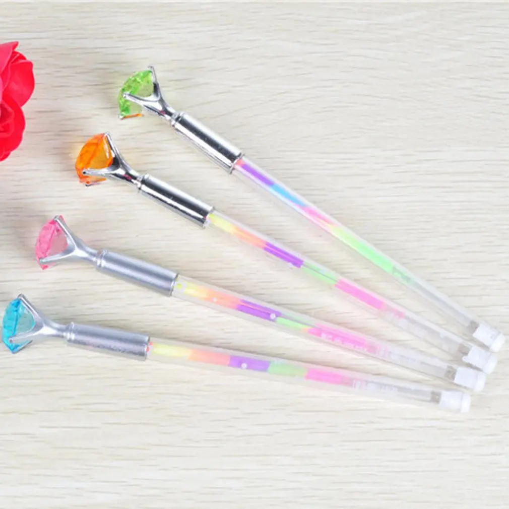 Милые Kawaii Кристальные шариковые ручки шариковая ручка трендовые большие