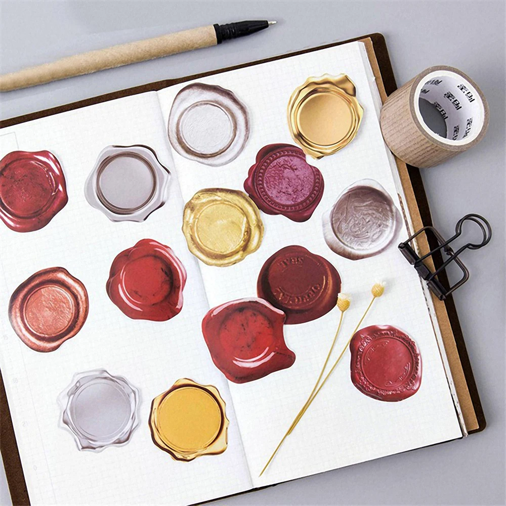 45 шт./кор. винтажная восковая печать штемпели бумажная наклейка ретро