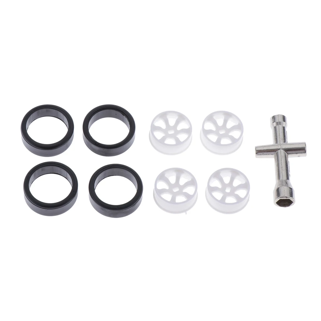 

4Sets RC 1/28 Car Rubber Tyre Tires&Plastic Wheel Rim for Wltoys K969