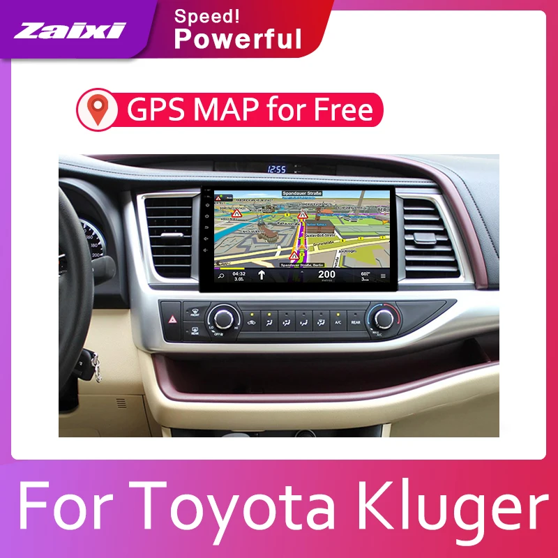 ZaiXi автомобильная система Android для Toyota Kluger (Австралия) 2014 ~ 2019 стерео радио BT GPS
